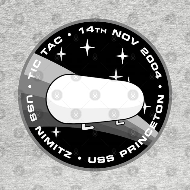 Tic Tac UFO / UAP Encounter Morale Patch - Black & White Printing Press by 33oz Creative